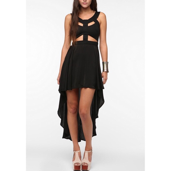 Reverse Dresses & Skirts - UO REVERSE Black Hi Lo Cut-Out Dress